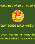 Bài giảng môn Toán lớp 6: Quy đồng mẫu nhiều phân số