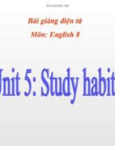 Bài giảng Tiếng Anh 8 Unit 5: Study habits