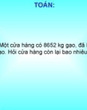 Giáo án điện tử môn Toán lớp 3 - Bài: Phép trừ các số trong phạm vi 10000