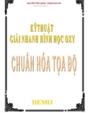 Giáo trình Kỹ thuật giải nhanh Hình học oxy chuẩn hóa tọa độ