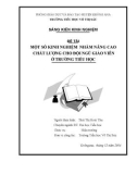 SKKN: Một số kinh nghiệm nhằm nâng cao chất lượng cho đội ngũ giáo viên ở trường Tiểu học