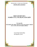 SKKN: Tích hợp liên môn trong giảng dạy đoạn trích 'Đất Nước' (Nguyễn Khoa Điềm)