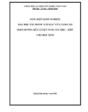 Sáng kiến kinh nghiệm THCS: Dạy học tác phẩm 'Lão Hạc' của Nam Cao (Ngữ văn 8 – Tập 1) theo hướng rèn luyện kĩ năng đọc – hiểu cho học sinh