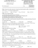 Đề kiểm tra tập trung bài số 1 môn Vật lí lớp 11 năm 2017-2018 - THPT Ngô Gia Tự - Mã đề 019