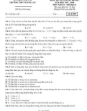 Đề kiểm tra tập trung bài số 1 môn Vật lí lớp 11 năm 2017-2018 - THPT Ngô Gia Tự - Mã đề 009