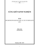 Sáng kiến kinh nghiệm Tiểu học: Đổi mới phương pháp dạy học các yếu tố thống kê ở lớp 3