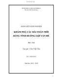 Sáng kiến kinh nghiệm: Khám phá các bài toán mới bằng tình huống gợi vấn đề