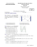 Đề kiểm tra giữa HK1 môn Toán 12 năm 2018-2019 - Trường THPT Thái Phiên