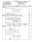 HƯỚNG DẪN CHẤM THI CHỌN HỌC SINH GIỎI CẤPTỈNH LỚP 12 – THPT NĂM HỌC 2008 - 2009 MÔN HÓA HỌC