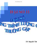 Bài giảng Toán 11: Một số phương trình lượng giác thường gặp