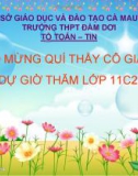 Bài giảng Đại số và Giải tích 11 - Bài 3: Một số phương trình lượng giác thường gặp (Tiết 4)