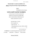 Sáng kiến kinh nghiệm: Cách giải quyết những khó khăn trong các dạng bài tập đọc hiểu (How to tackle problems in different types of reading comprehension exercises)