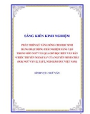 Sáng kiến kinh nghiệm THPT: Phát triển kỹ năng sống cho học sinh bằng hoạt động trải nghiệm sáng tạo trong môn Ngữ Văn qua giờ đọc hiểu văn bản Chiếc thuyền ngoài xa của Nguyễn Minh Châu (SGK Ngữ Văn 12, Tập 2, Nxb Giáo Dục Việt Nam)