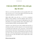 Chất dẻo DIDP, DINP: Hóa chất gây dậy thì sớm!