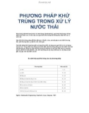 PHƯƠNG PHÁP KHỬ TRÙNG TRONG XỬ LÝ NƯỚC THẢI