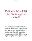 Phát hiện thêm 3000 chất độc trong khói thuốc lá