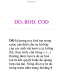 DO, BOD, COD