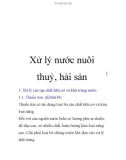 Xử lý nước nuôi thuỷ, hải sản