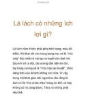 Lá lách có những ích lợi gì?