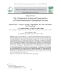 The classification system and characteristics of coastal landscapes in Quang Ngai province