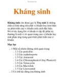 Tài liệu: Kháng sinh