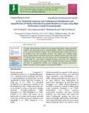 A new method development and validation for identification and quantification of methoxyfenozide insecticide residues in grapes using high performance liquid chromatography