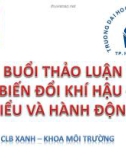 Thảo luận: Biến đổi khí hậu-hiểu và hành động