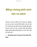 Bằng chứng phôi sinh học so sánh