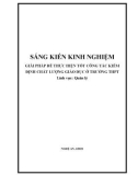 Sáng kiến kinh nghiệm THPT: Giải pháp để thực hiện tốt công tác kiểm định chất lượng giáo dục ở trường THPT