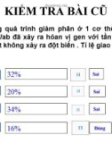 Giáo án điện tử môn sinh học: Sinh học lớp 12- Bài giảng di truyền liên kết giới tính