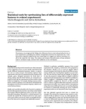 Báo cáo y học: Statistical tools for synthesizing lists of differentially expressed features in related experiments