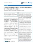 Báo cáo y học: The promise and limitations of population exomics for human evolution studies