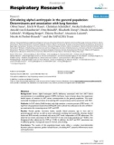 Báo cáo y học: Circulating alpha1-antitrypsin in the general population: Determinants and association with lung function