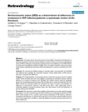 Báo cáo y học: Socioeconomic status (SES) as a determinant of adherence to treatment in HIV infected patients: a systematic review of the literature