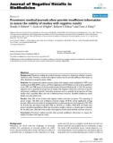 Báo cáo khoa hoc: Prominent medical journals often provide insufficient information to assess the validity of studies with negative results