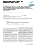 Báo cáo y học: Correspondence in relation to the case report Capnography as an aid in localizing the phrenic nerve in brachial plexus surgery. Technical note. published in May issue of Journal of Brachial Plexus and Peripheral Nerve Injury