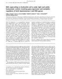 Báo cáo Y học: DNA supercoiling in Escherichia coli is under tight and subtle homeostatic control, involving gene-expression and metabolic regulation of both topoisomerase I and DNA gyrase