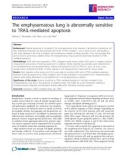 Báo cáo y học: The emphysematous lung is abnormally sensitive to TRAIL-mediated apoptosis