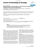 báo cáo khoa học: Multiple Myeloma Involving Skin and Pulmonary Parenchyma after Autologous Stem Cell Transplantation