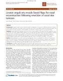 báo cáo khoa học: Levator anguli oris muscle based flaps for nasal reconstruction following resection of nasal skin tumours