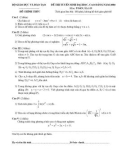 Đề thi tuyển sinh đại học năm 2004 môn Toán, khối D (Đề chính thức) - Bộ Giáo dục & Đào tạo