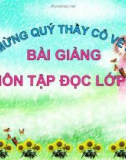 Bài giảng môn Tiếng Việt lớp 4 năm học 2020-2021 - Tuần 27: Tập đọc Con sẻ (Trường Tiểu học Thạch Bàn B)