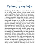 Tự học, tự suy luận