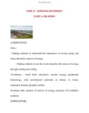 Giáo án Tiếng Anh lớp 11: UNIT 11 SOURCES OF ENERG-READING