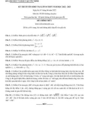 Đề thi tuyển sinh vào lớp 10 môn Toán (không chuyên) năm 2022-2023 có đáp án - Sở GD&ĐT Tây Ninh