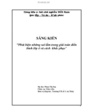 Sáng kiến kinh nghiệm Tiểu học: Phát hiện những sai lầm trong giải toán điển hình lớp 4 và cách khắc phục