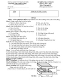 Đề thi học kì 1 môn Công nghệ lớp 8 năm 2021-2022 có đáp án - Trường THCS Phúc Trìu, Thái Nguyên