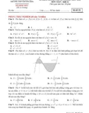Đề thi giữa học kì 2 môn Toán lớp 12 năm 2021-2022 có đáp án - Trường THPT Hướng Hóa