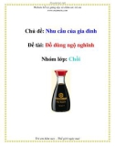 Chủ đề: Nhu cầu của gia đình - Đề tài: Đồ dùng ngộ nghĩnh - Nhóm lớp: Chồi