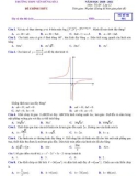 Đề thi thử tốt nghiệp THPT môn Toán năm 2020-2021 có đáp án - Trường THPT Yên Dũng số 2 (Lần 1)